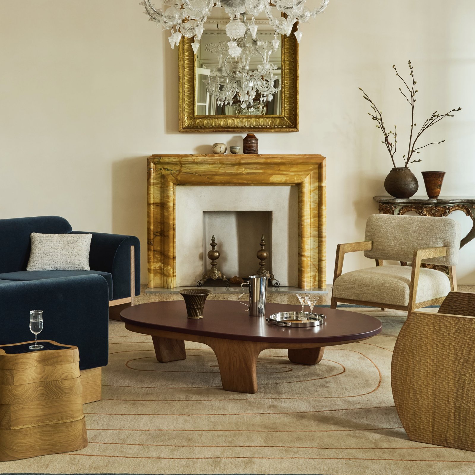 Table basse Émail par Hartis — mise en scène
